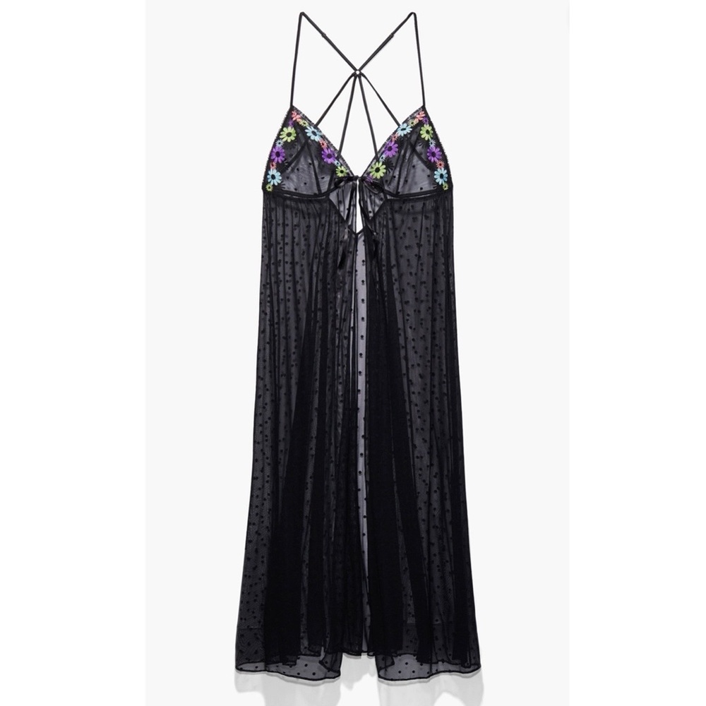 NWOT Savage X Fenty Free Spirit Floral Embroidery Night Slip size 2x